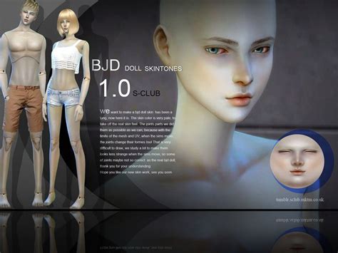 Bjd Doll Skin For You Found In Tsr Category Sims 4 Skintones Sims