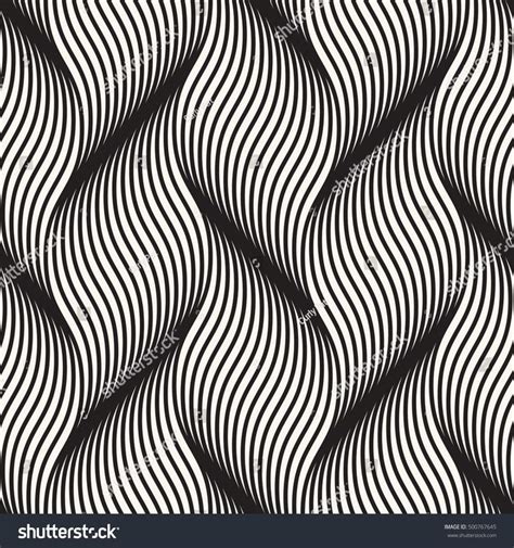 Seamless Pattern With Geometric Waves Endless Stylish Texture Ripple