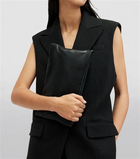Womens Allsaints Black Leather Bettina Clutch Bag Harrods Uk
