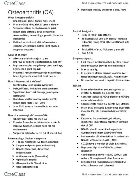 Biol Lecture Notes Winter Lecture Liniment Rheumatoid