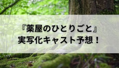 薬屋のひとりごと・実写化するならキャストは？あらすじ・キャラ紹介！ そぷらさんのアニメの楽しみ方