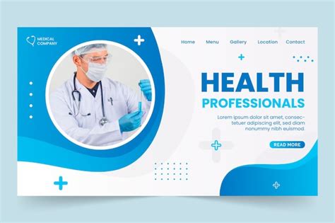 Free Vector Hospital Healthcare Service Landing Page