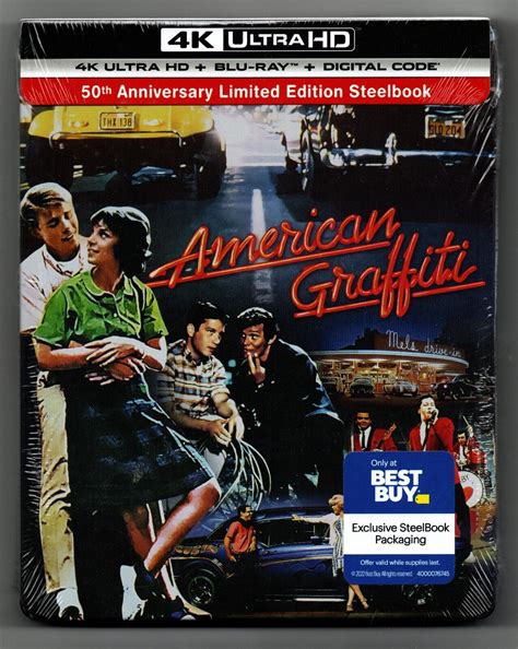 AMERICAN GRAFFITI 4K ULTRA HD BLU RAY DIGITAL BEST BUY STEELBOOK