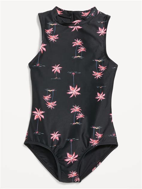 High Neck One Piece Swimsuit For Girls Old Navy