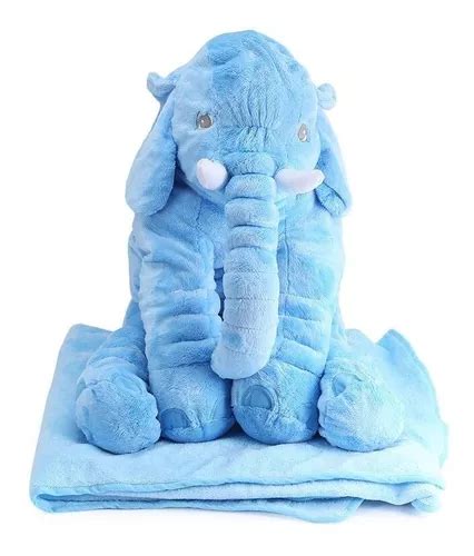 Peluche Elefante 60cm Cobija Almohada Manta Felpa Alta Calid MercadoLibre