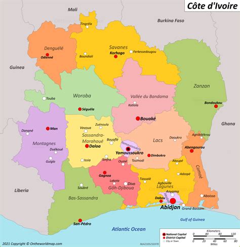 Côte d Ivoire Map Maps of Ivory Coast Republic of Côte d Ivoire