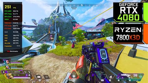 Apex Legends Straight Shot L RTX 4080 Ryzen 7 7800X3D L 1440p Maximum