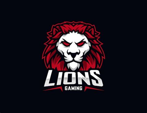 Création De Logo De Mascotte Esport Tête De Lion De Vecteur Vecteur