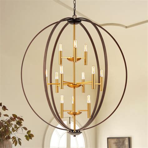 Willa Arlo Interiors Schley Light Dimmable Tiered Globe Chandelier