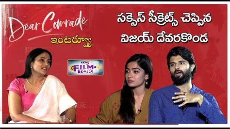 Vijay Devarakonda And Rashmika Mandanna Interview Dear Comrade Tv5 News Youtube