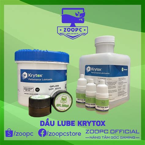 Dầu mỡ Krytox ZooPC GPL105 GPL205G0 chuyên dụng Lube Switch và Stab bàn