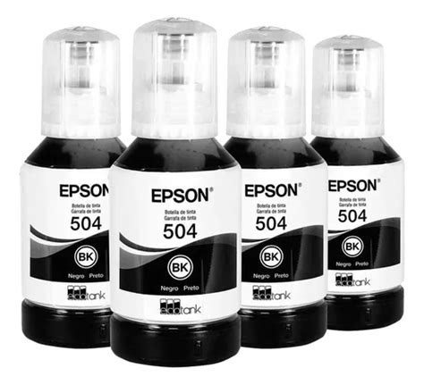 Kit 10 Tintas Epson T504 Negro Ecotank Tinta Continua L4150 Envío gratis