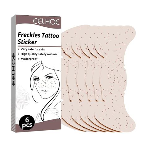 Freckles Face Tattoo Sticker Pack Of 6 Waterproof Freckles Natural