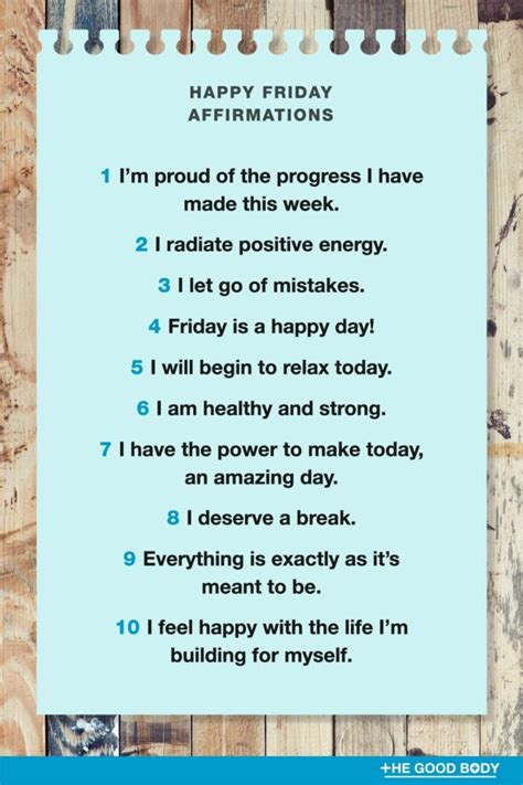 Friday Affirmations End The Week On A High