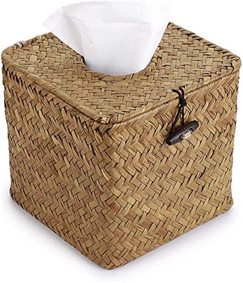 Amazon Sumnacon Tissue Box Square Tissue Holder Seagrass Tissue