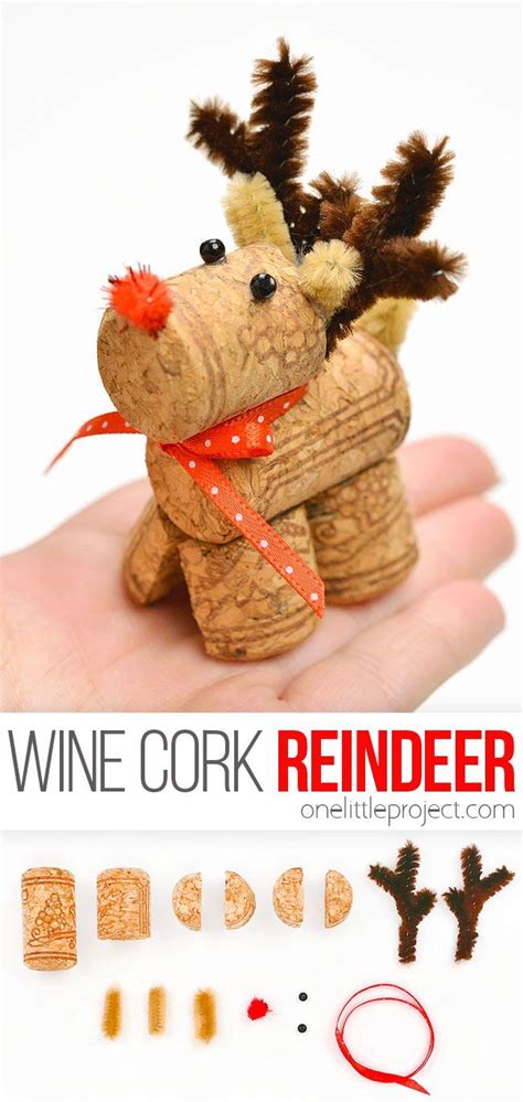 Wine Cork Reindeer Easy Christmas Crafts Christmas Crafts To Make