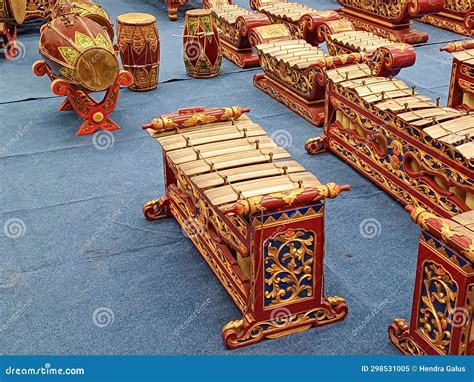 Traditional Balinese Gamelan Called Gender Stock Image Image Of