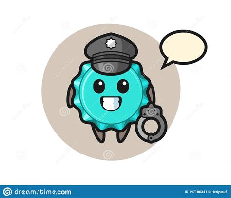 Mascot Police Law Enforcement Officer Profile Avatar Cartoon Vector