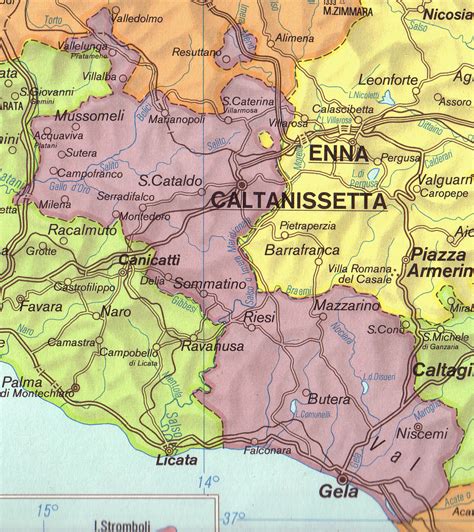 Google Maps Europe Mappa Provincia Di Caltanisetta Geografica Regione