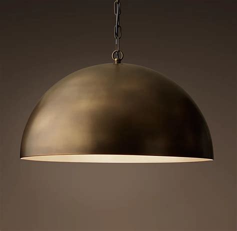 Antiqued Metal Dome Pendant