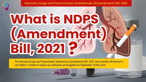 What Is NDPS Amendment Bill 2021 UPSC Current Affairs