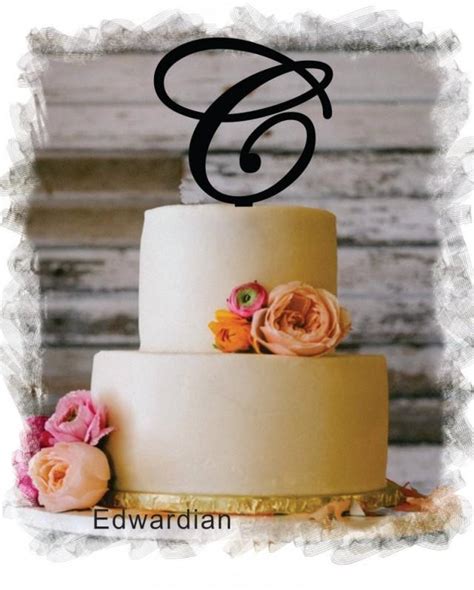 Monogram Wedding Cake Topper Or Beautiful Single Monogram Letter