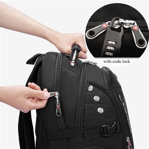 Waterproof 17 Inch Laptop Backpack Men USB Charging Travel Backpack ...