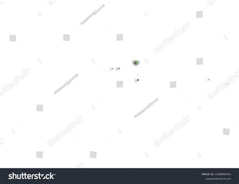 northern division fiji map shaded relief stock illustration