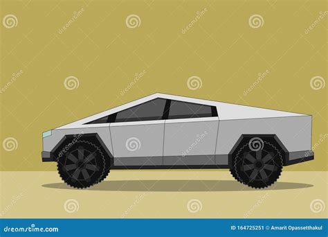 Tesla Cybertruck Cartoon Vector | CartoonDealer.com #229897065