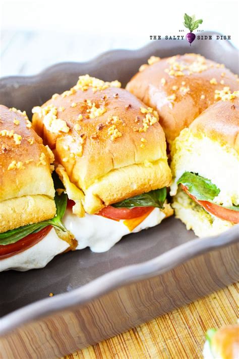 Caprese Sandwich Caprese Sliders With Melty Cheese Fresh Basil And