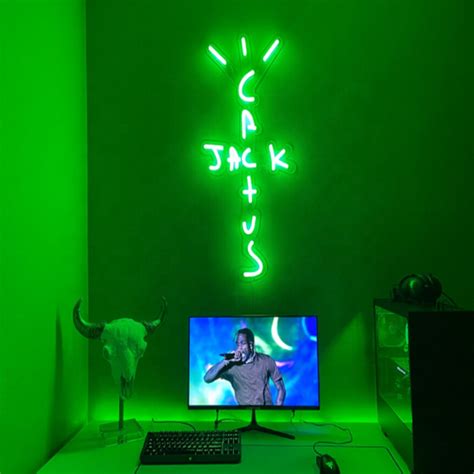 Sinal De N On Est Tico Personalizado Para Decora O Cacto Bonito Jack