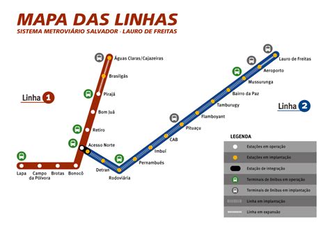 Salvador Metro – Metro maps + Lines, Routes, Schedules