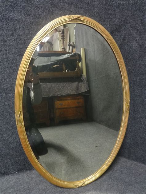 Antiques Atlas Good Edwardian Oval Gilt Wall Mirror