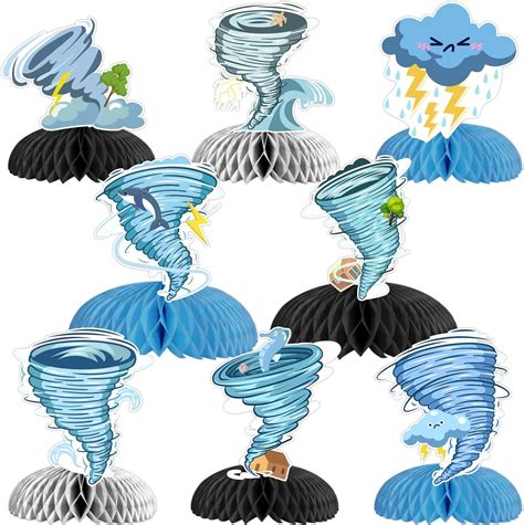 Amazon Funmemoir Tornado Birthday Party Decorations 8pcs Tornado