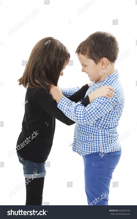 Small Girl Fighting Young Boy Who Stock Photo 624182759 | Shutterstock