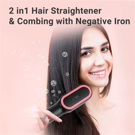 2 In 1 Professional Hair Straightener Brush Kipozi