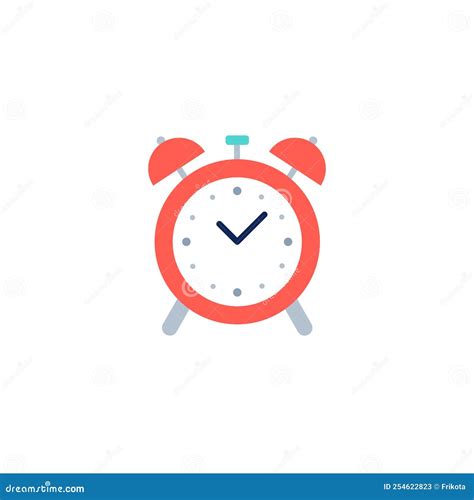 Icono Minimalista De Reloj De Alarma Pictograma Colorido Reloj De