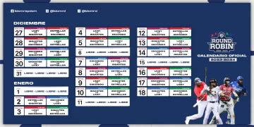 Lidom Presenta El Calendario Del Round Robin Lidom