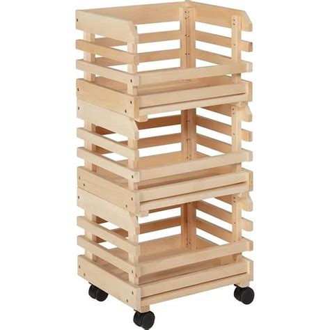 Cagettes En Bois Massif Brut Empilables Cagettes De Rangement Sur