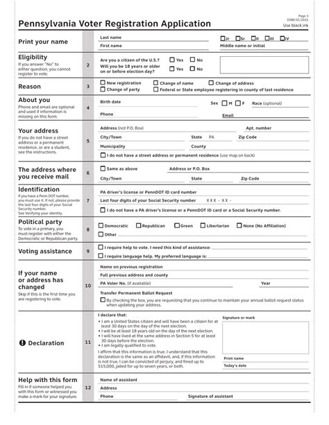 Pennsylvania Pennsylvania Voter Registration Application Fill Out Sign Online And Download