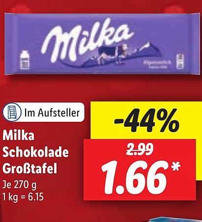 Milka Schokolade Gro Tafel Angebot Bei Lidl