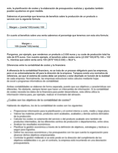 Solution Qu Es La Contabilidad De Costes Y Cu Les Son Sus Objetivos