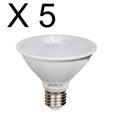 Kit 5 Lampada LED PAR30 11W Branco Frio 6500K Bivolt E27 Galaxy Submarino