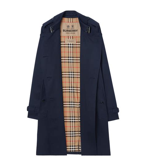 Womens Burberry Blue The Mid Length Kensington Heritage Trench Coat Harrods Uk