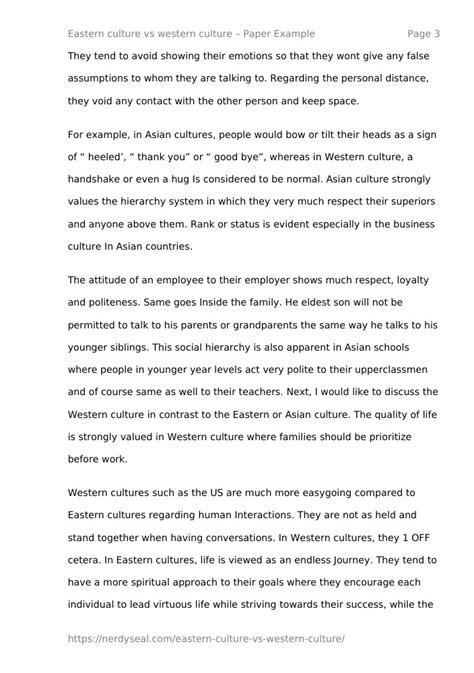 Eastern Culture Vs Western Culture 641 Words Nerdyseal
