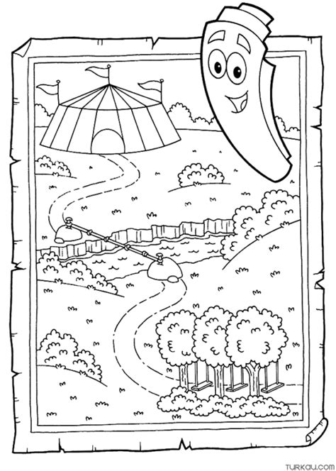 Tent Dora Map Coloring Page Turkau