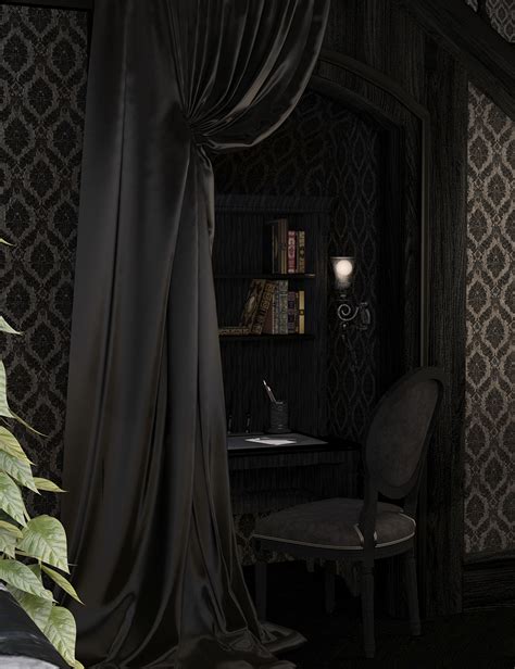 The Black House - Living Room & Entrance | Daz 3D