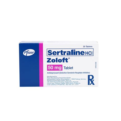 Zoloft Sertraline Hydrochloride 50mg 1 Tablet [prescription Required