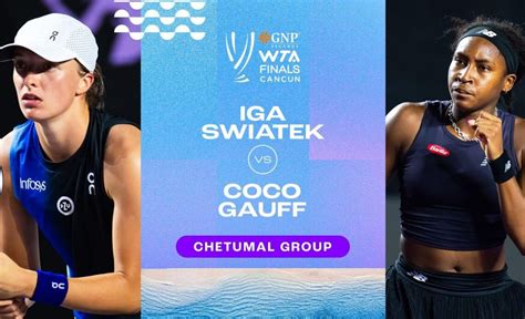 Iga Swiatek Vs Coco Gauff Wta Finals Group Stage Wta Match