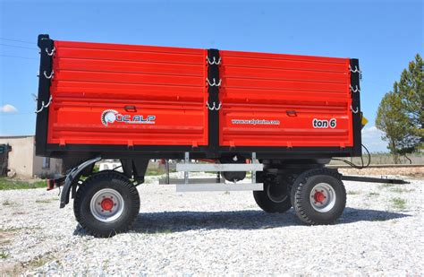 Farm Trailer Double Axle Tons Agricultural Trailer With Rear Tipper